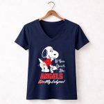 If You Dont Like Angels Snoopy Kiss My Endzone Los Angeles Angels 5 Womens V Neck.jpg