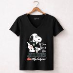 If You Dont Like Athletics Kiss My Endzone Snoopy Oakland Athletics 7 Womens V Neck.jpg