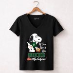 If You Dont Like Bucks Kiss My Endzone Snoopy And Milwaukee Bucks Fans 6 Womens V Neck