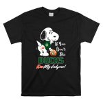 If You Dont Like Bucks Kiss My Endzone Snoopy And Milwaukee Bucks Fans T Shirt 6