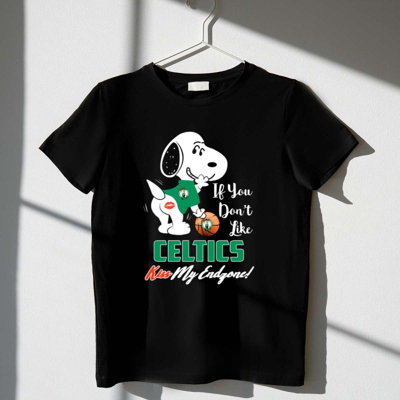 If You Dont Like Celtics Kiss My Endzone Snoopy Boston Celtics Fans 1 T Shirt