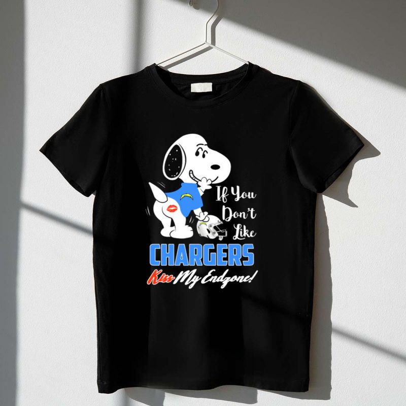 If You Dont Like Chargers Kiss My Endzone Snoopy Los Angeles 1 T Shirt