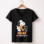 If You Dont Like Heat Kiss My Endzone Snoopy Miami Heat Fans 6 Womens V Neck