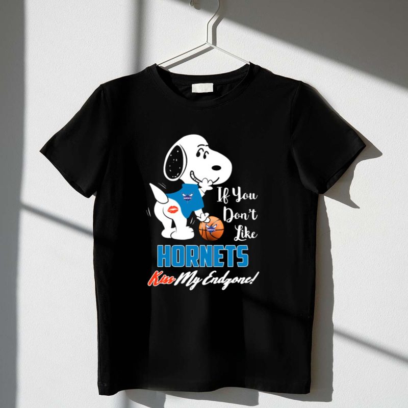If You Dont Like Hornets Kiss My Endzone Snoopy Charlotte Hornets 1 T Shirt