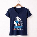 If You Dont Like Hornets Kiss My Endzone Snoopy Charlotte Hornets 5 Womens V Neck