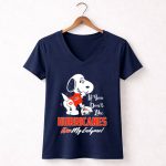 If You Dont Like Hurricanes Kiss My Endzone Snoopy Carolina Hurricanes Fans 5 Womens V Neck.jpg