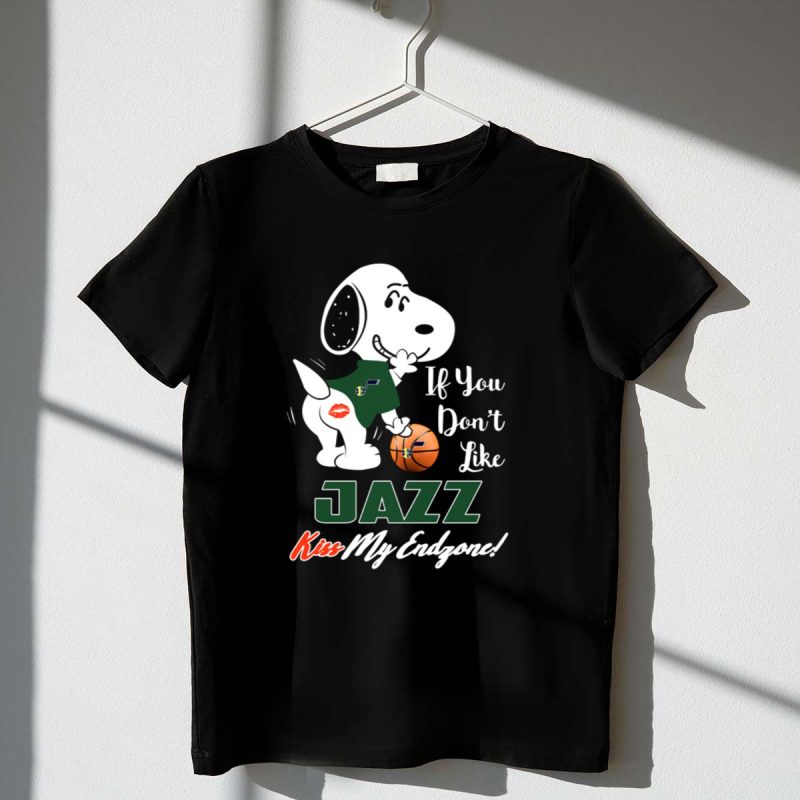 If You Dont Like Jazz Kiss My Endzone Snoopy Utah Jazz 1 T Shirt