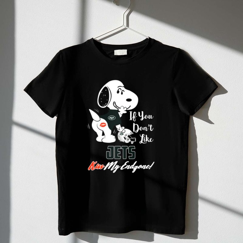 If You Dont Like Jets Kiss My Endzone Snoopy New York Jets Fans 1 T Shirt