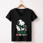 If You Dont Like Minnesota Wild Kiss My Endzone Snoopy Fans 7 Womens V Neck.jpg