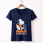 If You Dont Like Orioles Kiss My Endzone Snoopy Baltimore Orioles 5 Womens V Neck