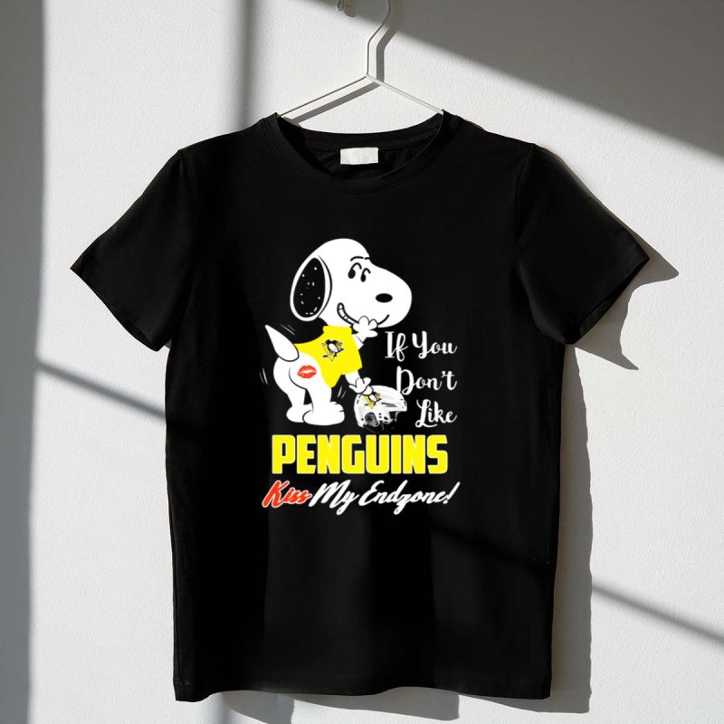 If You Dont Like Penguins Kiss My Endzone Snoopy Pittsburgh Penguins Fans 1 T Shirt