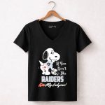 If You Dont Like Raiders Kiss My Endzone Snoopy Oakland Fan 7 Womens V Neck