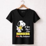 If You Dont Like Rangers Kiss My Endzone Snoopy Texas Rangers 7 Womens V Neck 1.jpg