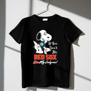 If You Don't Like Red Sox Kiss My Endzone Snoopy Boston Red Sox Shirt