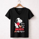 If You Dont Like Rockets Kiss My Endzone Snoopy And Houston Rockets For Fans 6 Womens V Neck