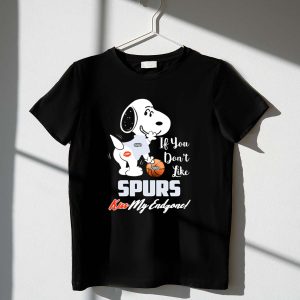 If You Dont Like Spurs Kiss My Endzone Snoopy San Antonio Spurs 1 T Shirt