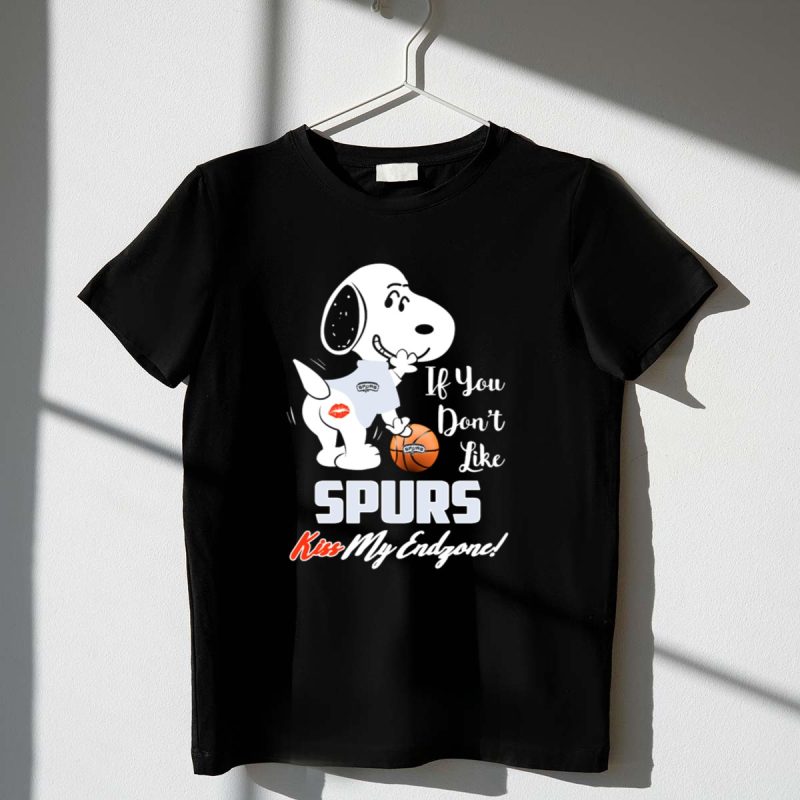If You Dont Like Spurs Kiss My Endzone Snoopy San Antonio Spurs 1 T Shirt