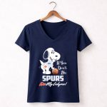 If You Dont Like Spurs Kiss My Endzone Snoopy San Antonio Spurs 5 Womens V Neck
