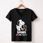 If You Dont Like Spurs Kiss My Endzone Snoopy San Antonio Spurs 6 Womens V Neck