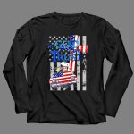 In God We Trust Snoopy Woodstock American Flag Car Patriot 4 Long Sleeves