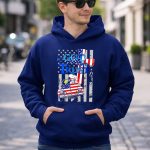 In God We Trust Snoopy Woodstock American Flag Car Patriot 8 Hoodie