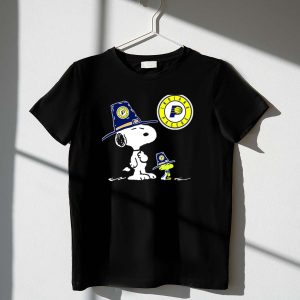 Indiana Pacers Snoopy and Woodstock in Team Hats 1 T Shirt