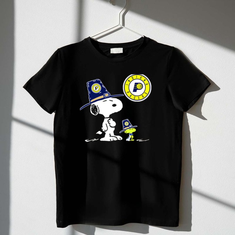 Indiana Pacers Snoopy And Woodstock In Team Hats 1 T Shirt