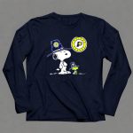 Indiana Pacers Snoopy and Woodstock in Team Hats 6 Long Sleeves