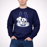 Indianapolis Colts Snoopy With Helmet And Horseshoe 3 Sweatshirt