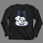 Indianapolis Colts Snoopy With Helmet And Horseshoe 4 Long Sleeves