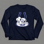 Indianapolis Colts Snoopy With Helmet And Horseshoe 6 Long Sleeves