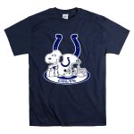 Indianapolis Colts Snoopy With Helmet And Horseshoe T Shirt 7