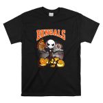 Jack Skellington Bengals Halloween Cincinnati Football Pumpkins T Shirt 6