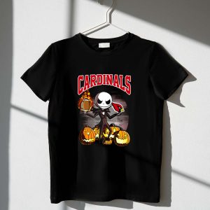 Jack Skellington Cardinals Halloween Arizona Pumpkin Football 1 T Shirt