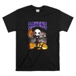 Jack Skellington Halloween Baltimore Ravens Pumpkin Football Ravens T Shirt 6