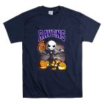 Jack Skellington Halloween Baltimore Ravens Pumpkin Football Ravens T Shirt 7