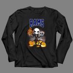 Jack Skellington Los Angeles Rams Halloween Football Pumpkins 4 Long Sleeves