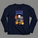 Jack Skellington Los Angeles Rams Halloween Football Pumpkins 6 Long Sleeves
