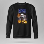 Jack Skellington Los Angeles Rams Halloween Football Pumpkins 9 Sweatshirt