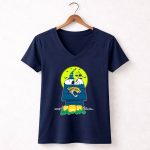 Jacksonville Jaguars Snoopy Halloween Pumpkin Night 5 Womens V Neck