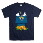 Jacksonville Jaguars Snoopy Pumpkin Halloween Peanuts NFL Football T Shirt 7