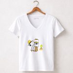 Jacksonville Jaguars Snoopy Woodstock Painting 5 Womens V Neck
