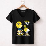Jacksonville Jaguars Snoopy and Peanuts Football 7 Womens V Neck