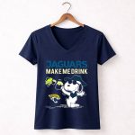 Jaguars Make Me Drink Snoopy For Jacksonville Jaguars Fans 5 Womens V Neck