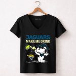 Jaguars Make Me Drink Snoopy For Jacksonville Jaguars Fans 7 Womens V Neck