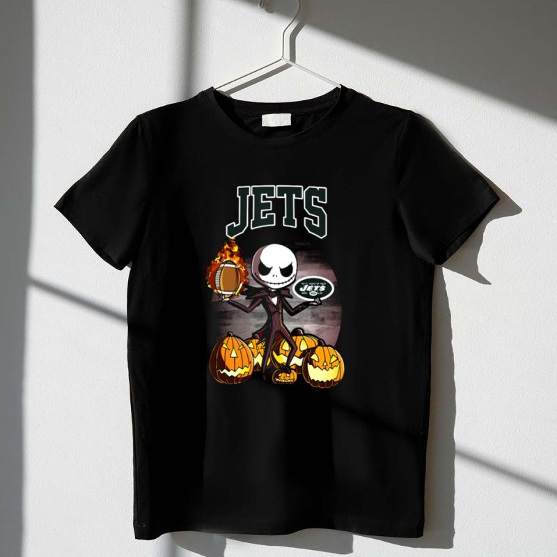 Jets Halloween Jack Skellington New York Football Pumpkins 1 T Shirt