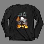 Jets Halloween Jack Skellington New York Football Pumpkins 4 Long Sleeves