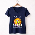 Just A Girl Who Love Halloween And Toronto Blue Jays 5 Womens V Neck.jpg