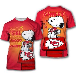 Just A Girl Who Love Snoopy And Chiefs All Over Print T Shirt 1.jpg