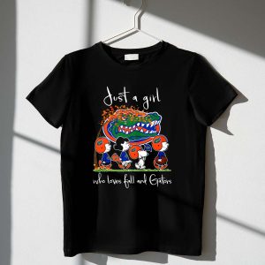 Just A Girl Who Loves Fall And Gators 1 T Shirt.jpg